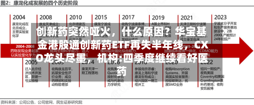 创新药突然哑火，什么原因？华宝基金港股通创新药ETF再失半年线，CXO龙头尽墨，机构:四季度继续看好医药-第2张图片