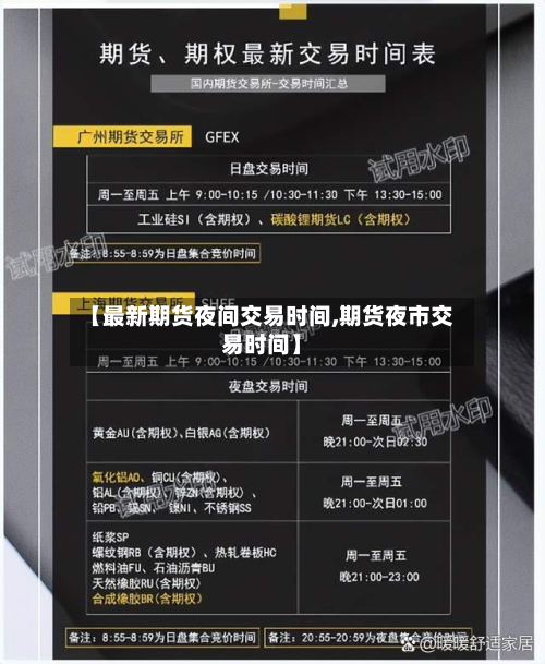 【最新期货夜间交易时间,期货夜市交易时间】-第2张图片