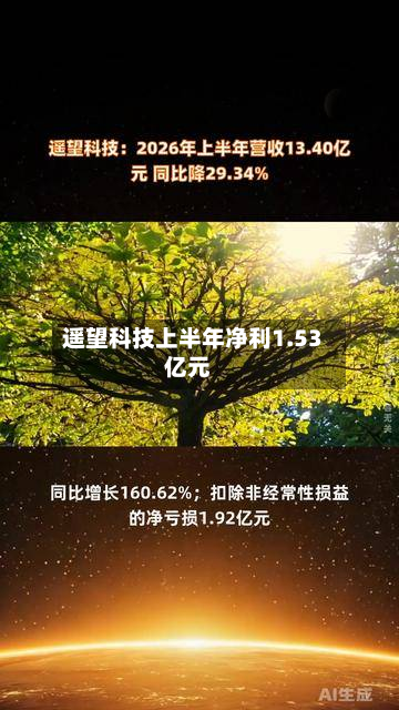 遥望科技上半年净利1.53亿元