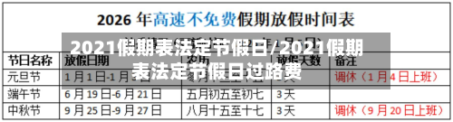 2021假期表法定节假日/2021假期表法定节假日过路费