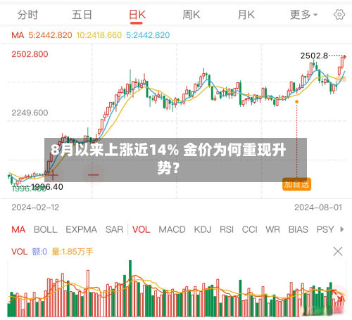 8月以来上涨近14% 金价为何重现升势？-第3张图片