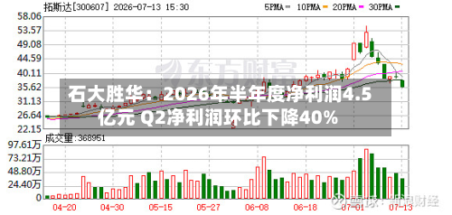 石大胜华：2026年半年度净利润4.5亿元 Q2净利润环比下降40%-第2张图片