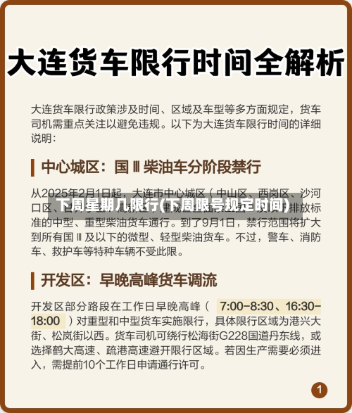 下周星期几限行(下周限号规定时间)