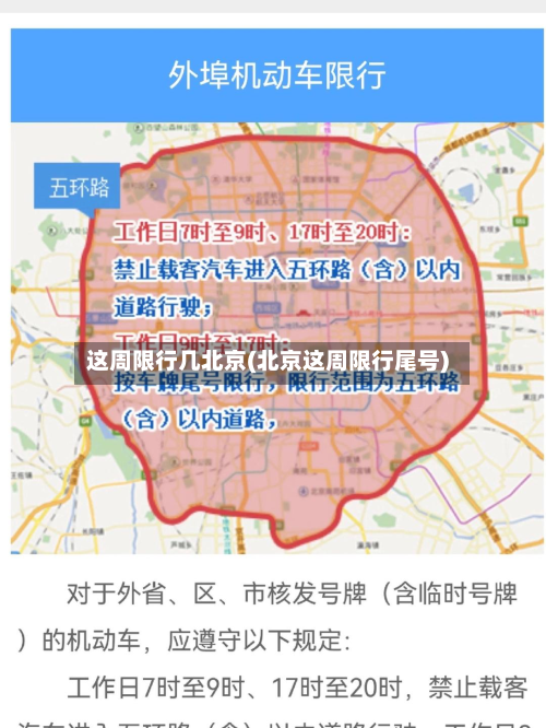 这周限行几北京(北京这周限行尾号)