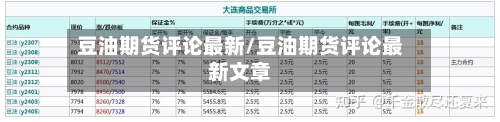 豆油期货评论最新/豆油期货评论最新文章-第2张图片