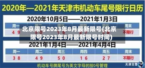 北京限号2023年8月最新限号(北京限号2023年8月最新限号时间)-第2张图片