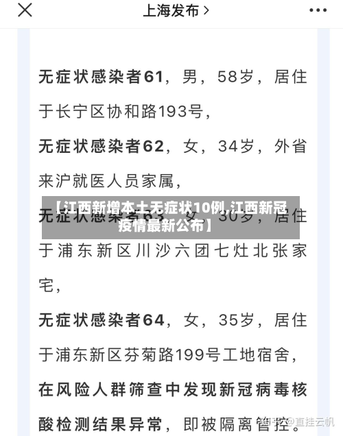 【江西新增本土无症状10例,江西新冠疫情最新公布】-第2张图片