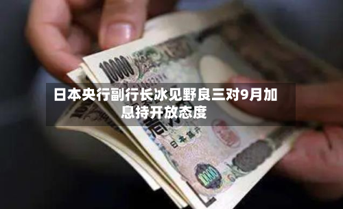 日本央行副行长冰见野良三对9月加息持开放态度-第3张图片