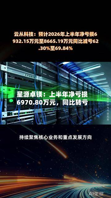 星源卓镁：上半年净亏损6970.80万元，同比转亏
