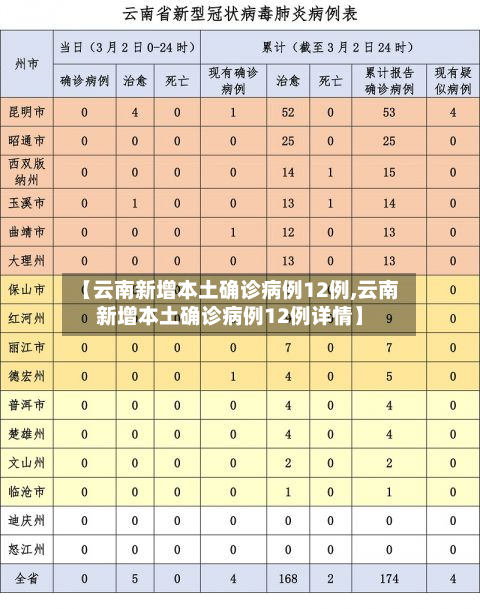 【云南新增本土确诊病例12例,云南新增本土确诊病例12例详情】-第2张图片