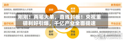 刚刚！两笔大单，直线封板！央视重磅利好引爆，千亿产业全面提速-第2张图片