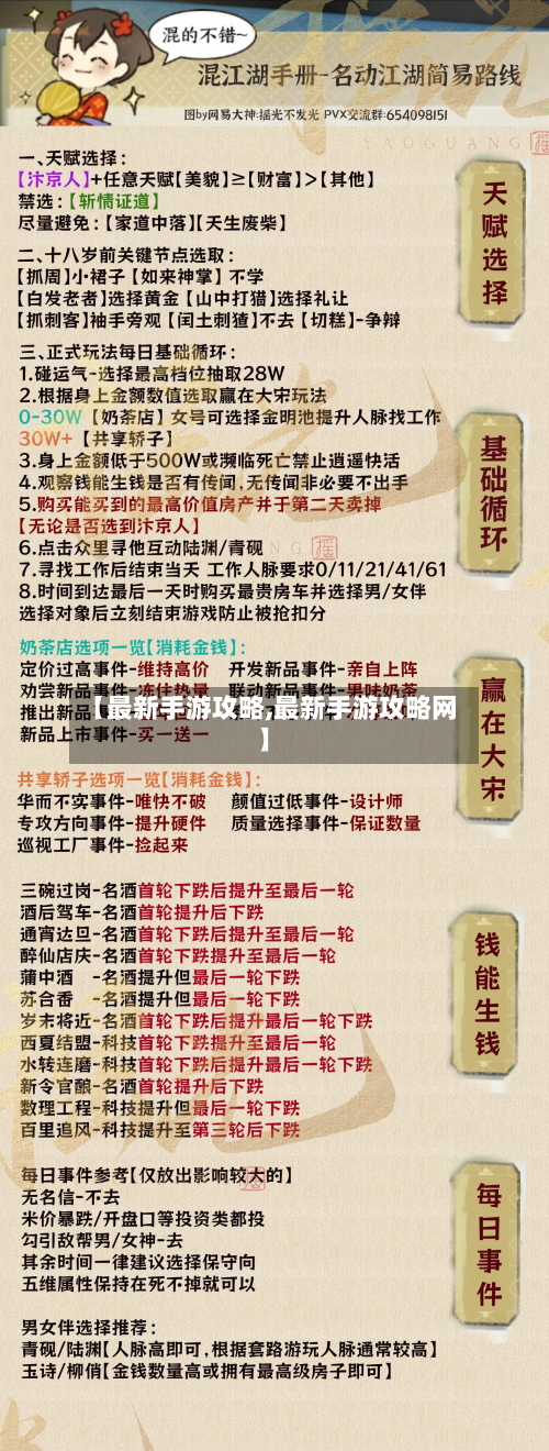 【最新手游攻略,最新手游攻略网】